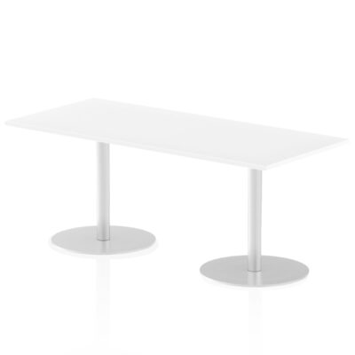 Dynamic Italia 1800 x 800mm Poseur Rectangular Table White Top 725mm High Leg ITL0306