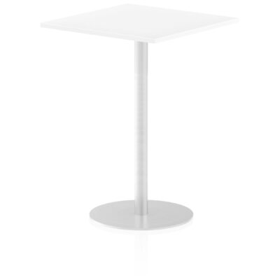 Dynamic Italia 800mm Poseur Square Table White Top 1145mm High Leg ITL0342