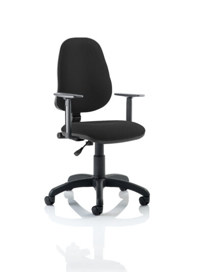 Eclipse Plus I Black Chair With Adjustable Arms KC0018