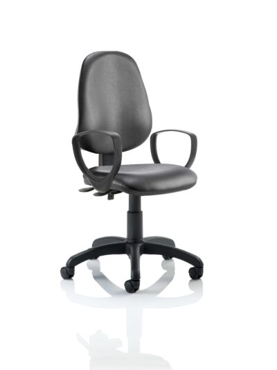 Eclipse Plus II Vinyl Chair Black Loop Arms KC0025