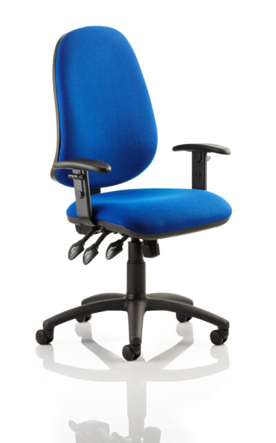 Eclipse Plus XL Chair Blue Adjustable Arms KC0036
