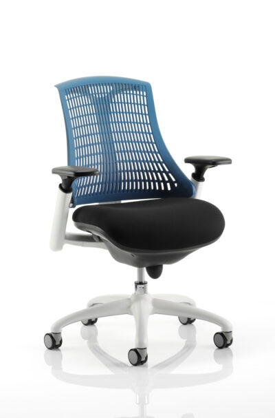 Flex Chair White Frame Blue Back KC0060