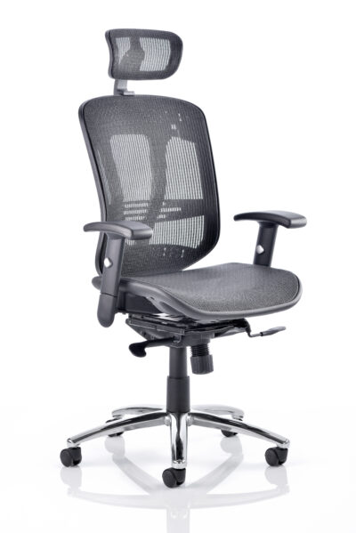 Mirage II Executive Chair Black Mesh With Headrest KC0148