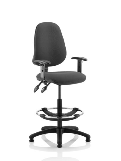 Eclipse Plus II Chair Charcoal Adjustable Arms Hi Rise Kit KC0260