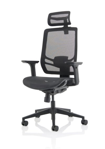 Ergo Twist Chair Black Mesh Seat Mesh Back with Headrest KC0299