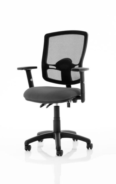 Eclipse Plus II Mesh Deluxe Chair Charcoal Adjustable Arms KC0313