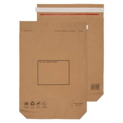 Blake Purely Packaging Mailing Bag 480x380mm Peel and Seal 110gsm Kraft Natural Brown (Pack 100) – KMB1166