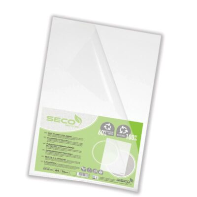 Seco Cut Flush Folder Polypropylene A4 180 Mircon Clear (Pack 25) - LSF-CL/25