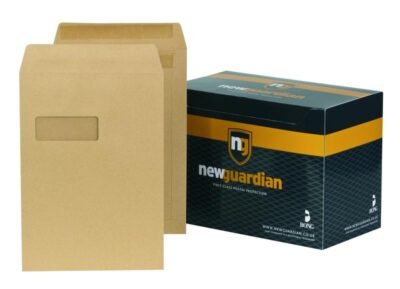 New Guardian Pocket Envelope C4 Peel and Seal Window 130gsm Manilla (Pack 250) – M27503