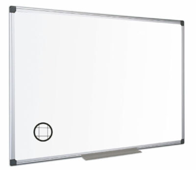 Bi-Office Maya Gridded Double Sided Non Magnetic Whiteboard Melamine Aluminium Frame 1200x900mm - MA0521170