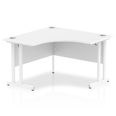 Dynamic Impulse 1200mm Corner Desk White Top White Cantilever Leg MI002389
