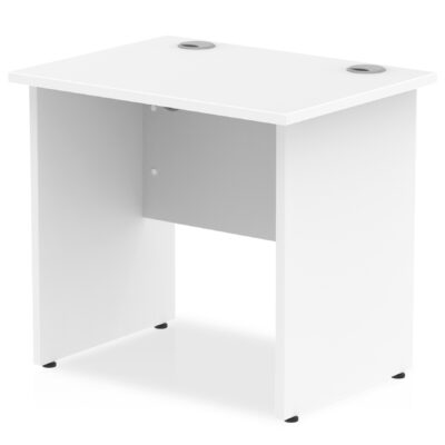 Impulse 800 x 600mm Straight Desk White Top Panel End Leg MI002896