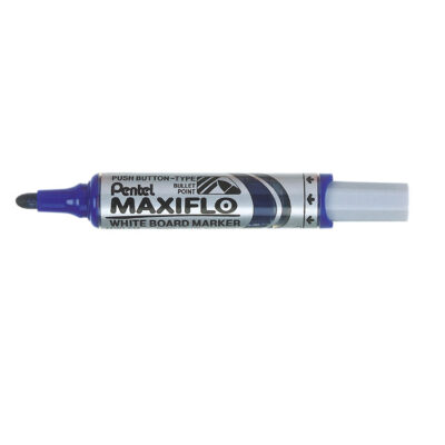 Pentel Whiteboard Marker Bullet Tip 3mm Line Blue (Pack 12) - MWL5M-CO