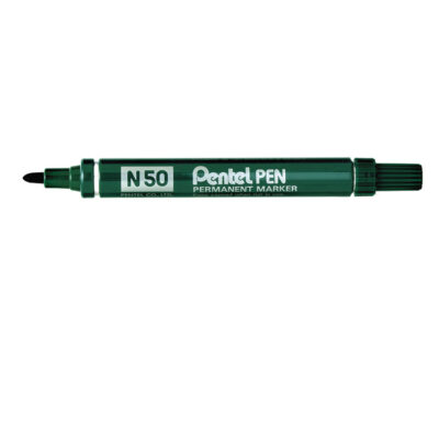 Pentel N50 Permanent Marker Bullet Tip 2.2mm Line Green (Pack 12) - N50-D