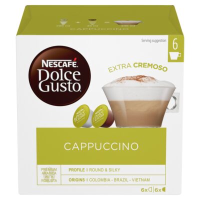 Nescafe Dolce Gusto Cappuccino Coffee 16 Capsules (Pack 3) – 12352725