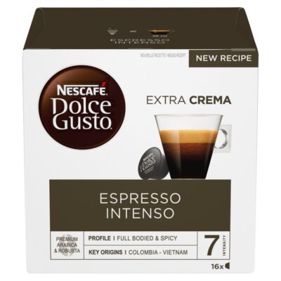 Nescafe Dolce Gusto Espresso Intenso Coffee 16 Capsules (Pack 3) – 12386552