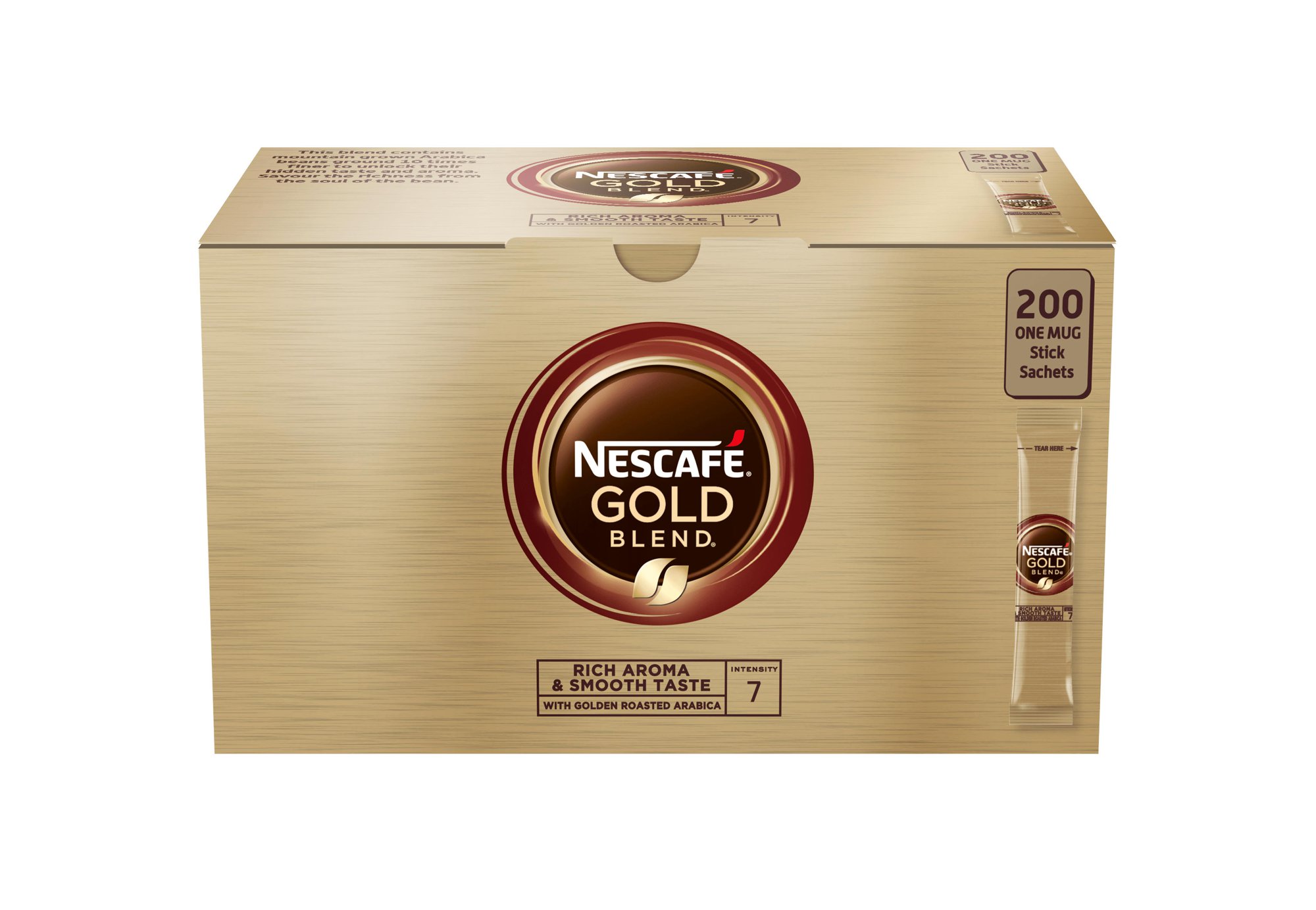 Nescafe Gold Blend One Cup Instant Coffee Sticks (Pack 200) - 12340523 - Image 5