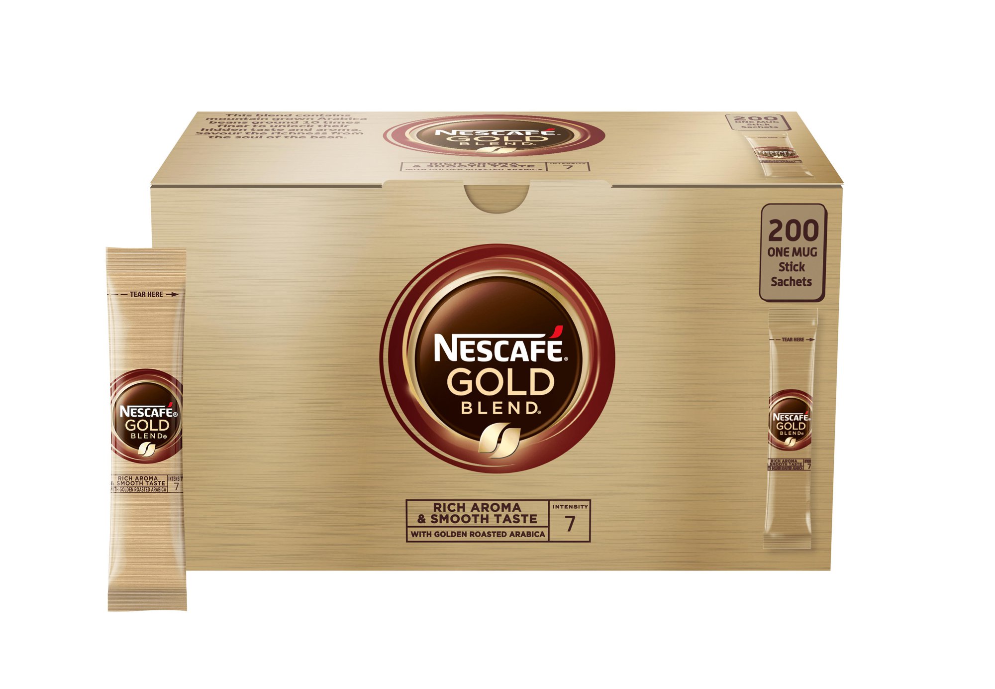 Nescafe Gold Blend One Cup Instant Coffee Sticks (Pack 200) - 12340523 - Image 2