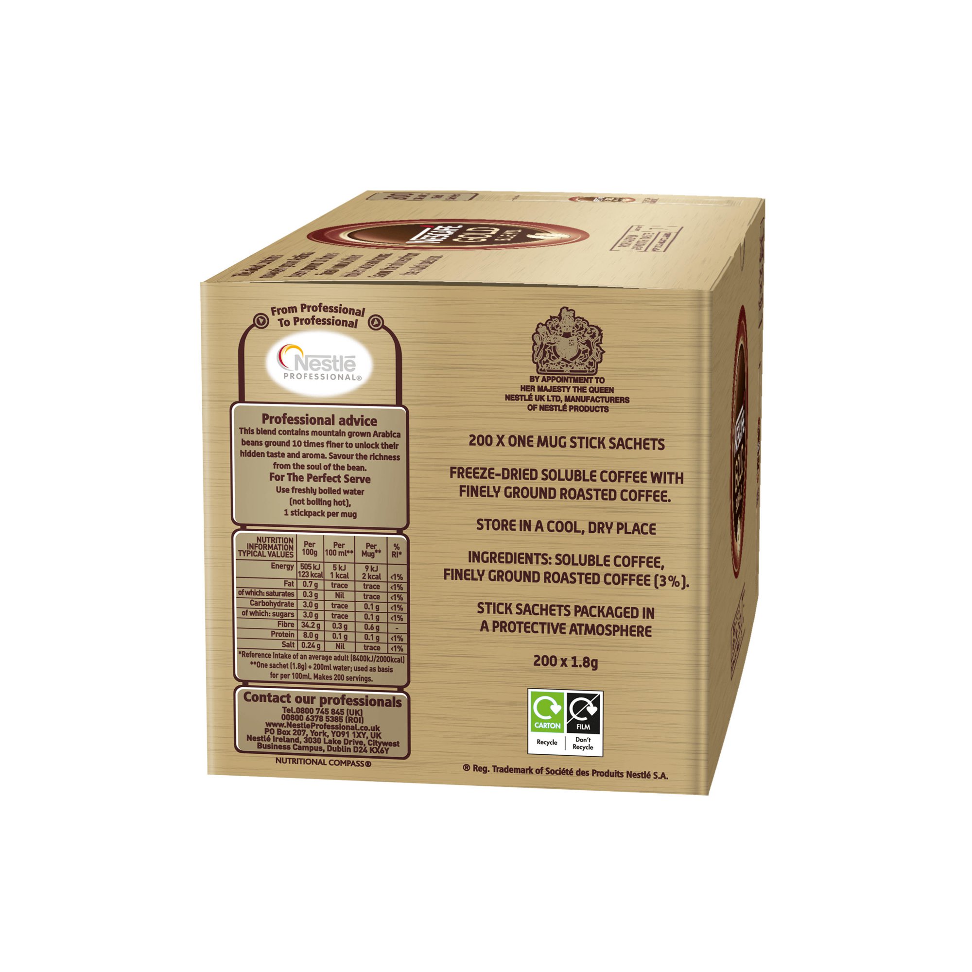 Nescafe Gold Blend One Cup Instant Coffee Sticks (Pack 200) - 12340523 - Image 7