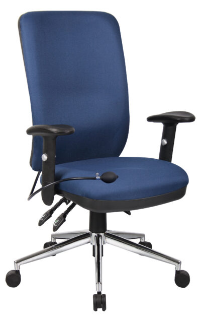 Chiro High Back Chair with Arms Blue OP000007