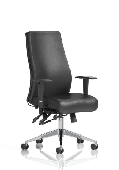 Onyx Black Soft Bonded Leather Without Headrest With Arms OP000099