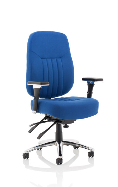 Barcelona Deluxe Blue Fabric Operator Chair OP000243