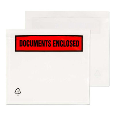 Blake Purely Packaging Document Enclosed Wallet C7 123x111mm Peel and Seal Printed Clear (Pack 1000) – PDE12