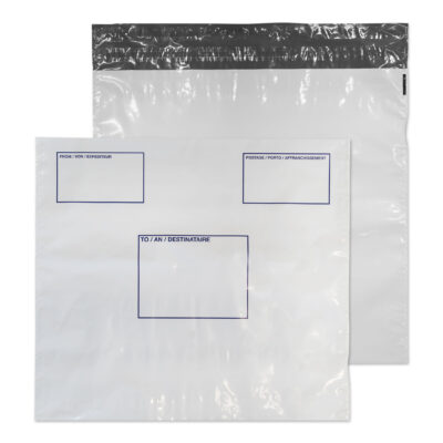 Blake Purely Packaging Polypost Polythene Wallet Envelope With Address Panel 430x460mm Peel and Seal White (Pack 100) – PE84/W/100