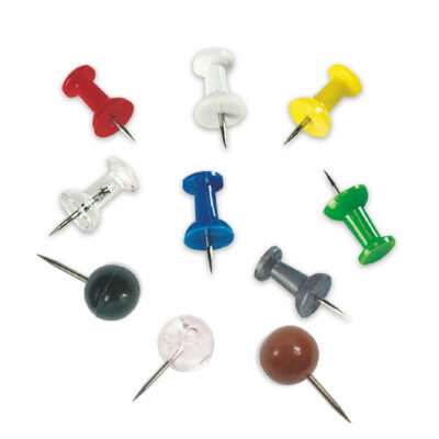 Bi-Office Push Pins Assorted Colours (Pack 200) – PI0324