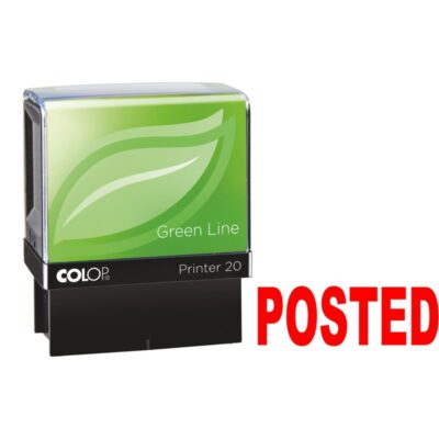 Colop Green Line P20 Self Inking Word Stamp POSTED Stamp 37x13mm Red Ink – 100848