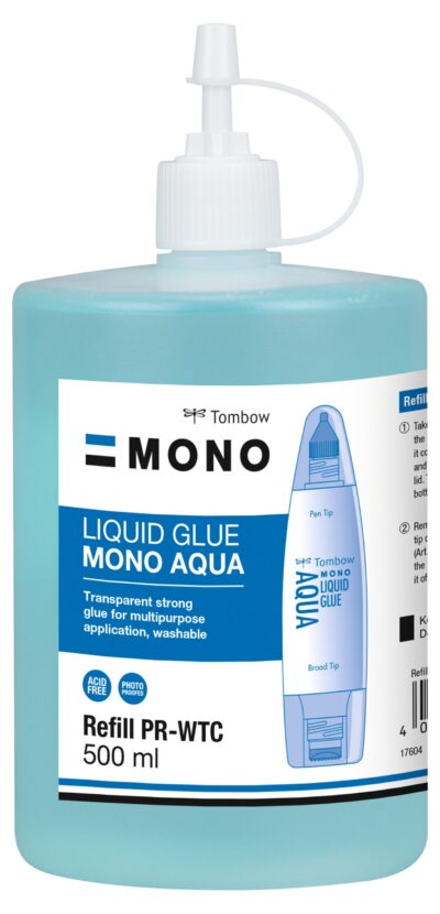 Tombow MONO Aqua PT-WTC Liquid Glue Refill Transparent 500ml - PR-WTC