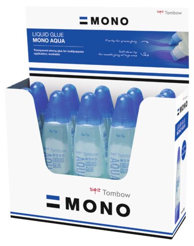 Tombow MONO Aqua Liquid Glue With Two Tips Transparent (Pack 10) – PT-WTC-10P