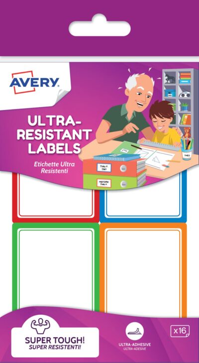 Avery Ultra – Resistant Labels 44x64mm White (Pack 16) – RES16.UK