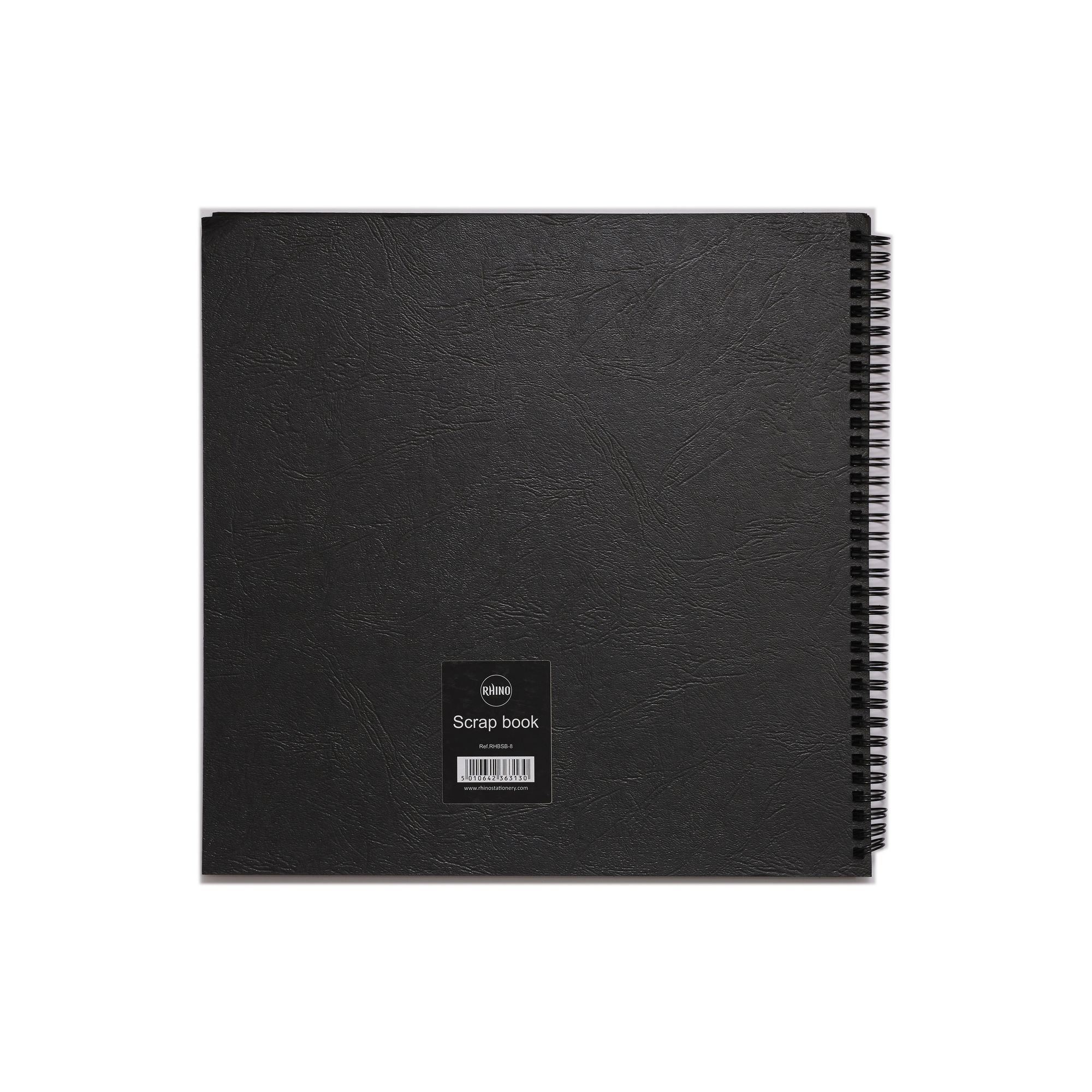 Rhino A4+ Oversize Hardback Scrapbook 40 Page Black Paper Plain (Pack 3) - RHBSB-8 - Image 3