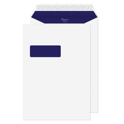Blake Premium Pure Pocket Envelope C4 Peel and Seal Window 120gsm Super White Wove (Pack 250) – RP84892