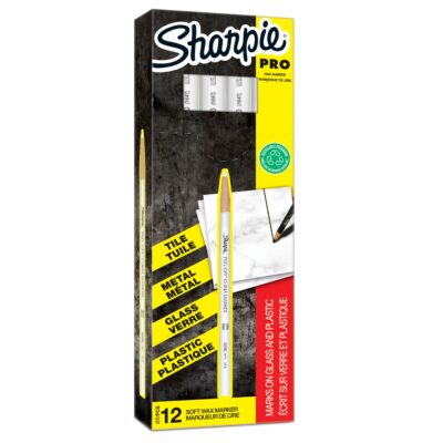 Sharpie Peel-Off China Marker White (Pack 12) – S0305061