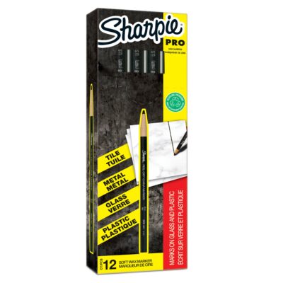 Sharpie Peel-Off China Marker Black (Pack 12) – S0305071