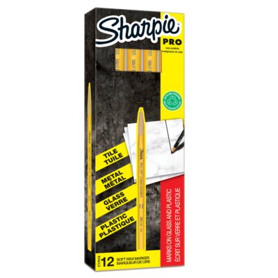 Sharpie Peel-Off China Marker Yellow (Pack 12) – S0305101