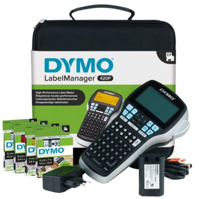 Dymo LabelManager 420P Kitcase Handheld Label Printer ABC Keyboard Black/Silver – S0915480