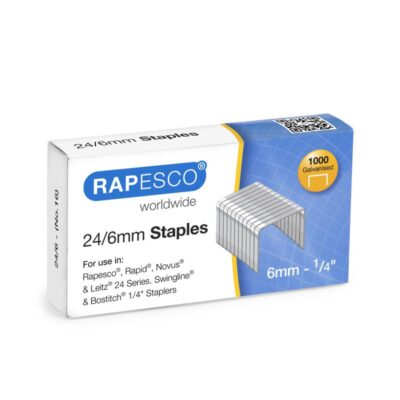 Rapesco 24/6mm Galvanised Staples (Pack 1000) – S24607Z3