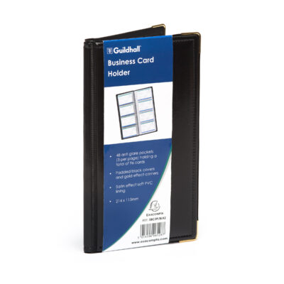 Goldline 115x214mm Business Card Holder 48 Pocket Black – SBC3P/BLKZ