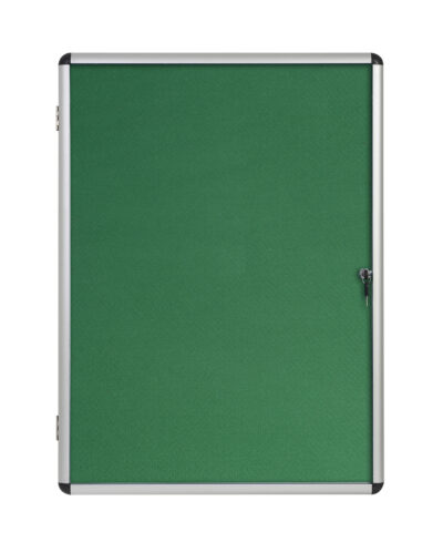 Bi-Office Enclore Green Felt Lockable Noticeboard Display Case 20 x A4 1160x1288mm – VT740102150