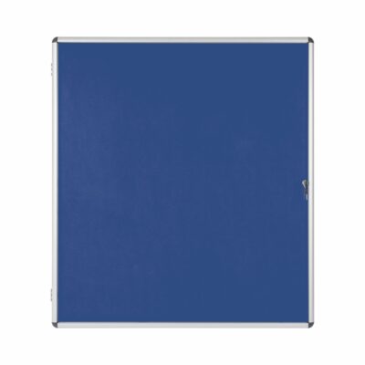 Bi-Office Enclore Blue Felt Lockable Noticeboard Display Case 20 x A4 1160x1288mm – VT740107150