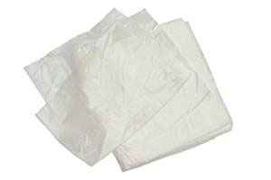 Light Duty Square Bin Liners - White - Pack of 1000