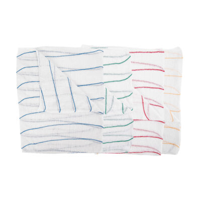 Lightweight Hygiene 40cm X 30cm Blue & White Dishcloths - Pack of 10