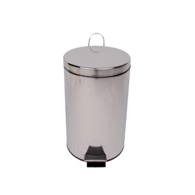 12 Litre Steel Pedal Bin - Stainless
