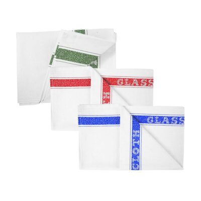 Cotton Glass Cloths - Pack of 10