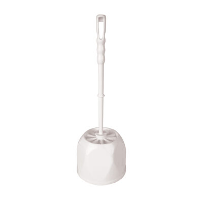 Open Toilet Brush Set With Holder - White