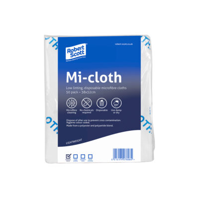 Mi-Cloth Low Linting Microfibre Cloths - Pack of 50 in Blue