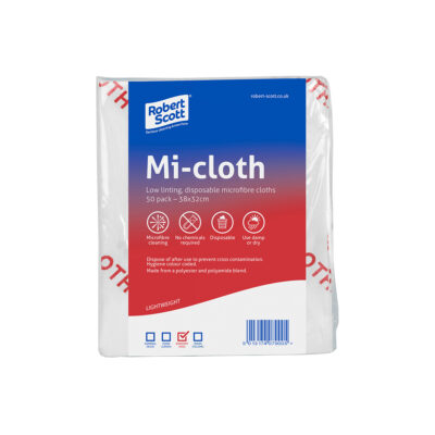 Mi-Cloth Low Linting Microfibre Cloths - Pack of 50 in Red